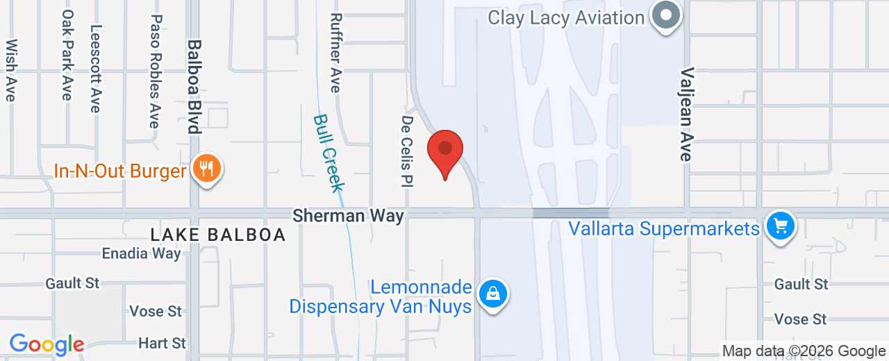 Map showing 16525 Sherman Way Unit C-10, Van Nuys, CA, 91406